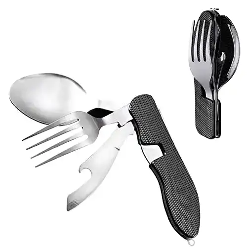 Campingbesteck EACHPT klappbar aus Edelstahl für Outdoor-Aktivitäten