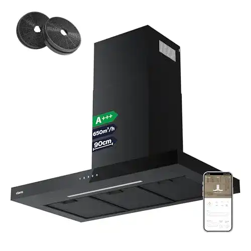 Ciarra Dunstabzugshaube CBCB9102 A+++, 90 cm, energiesparend