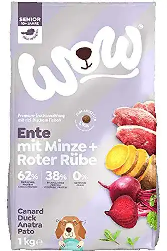 Hundefutter Trockenfutter für Senioren mit Ente, 6x 1kg
