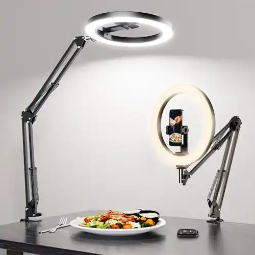 Handy Stativ mit Ringlicht von Luxsure für Küche und Food-Videos