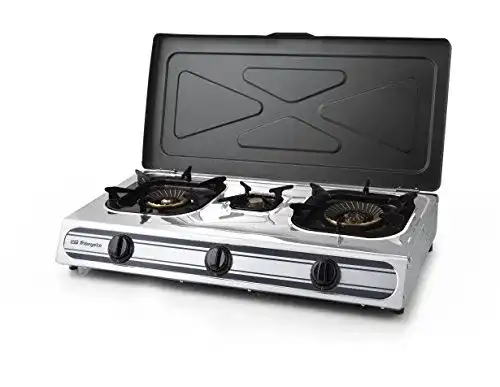 Gaskocher 3-flammig Orbegozo FO 3510 – Tragbarer Gasherd mit 3 Brennern