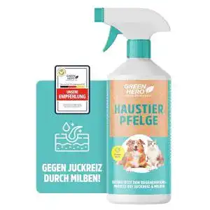 Milbenspray für Hunde und Katzen 500 ml gegen Juckreiz und Hautprobleme