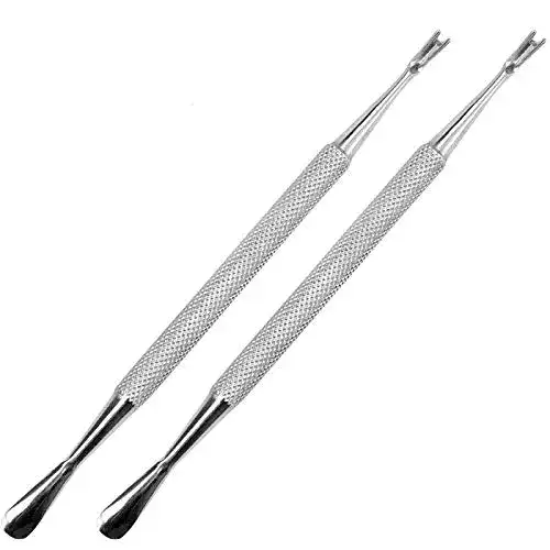 Nagelhautmesser Lemgyiamz 2er Set mit Doppelkopf und V-Klinge