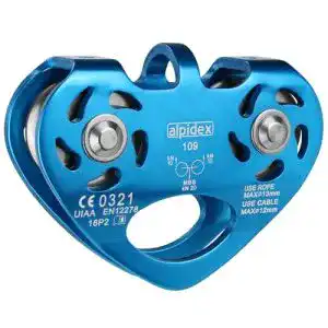 Umlenkrolle Alpidex Seilrolle Tandem Pulley für Stahl- und Textilseile