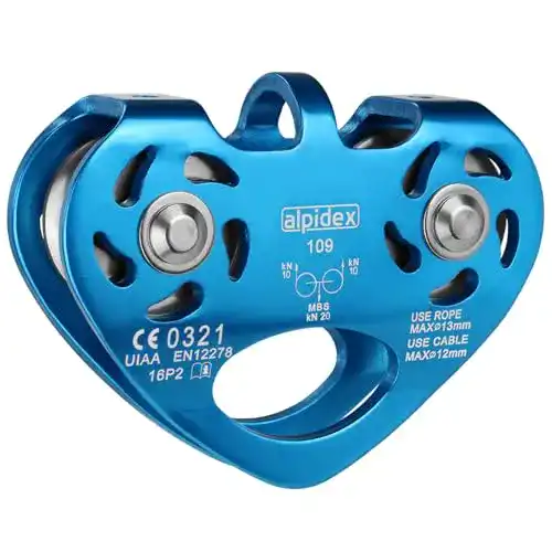 Umlenkrolle Alpidex Seilrolle Tandem Pulley für Stahl- und Textilseile