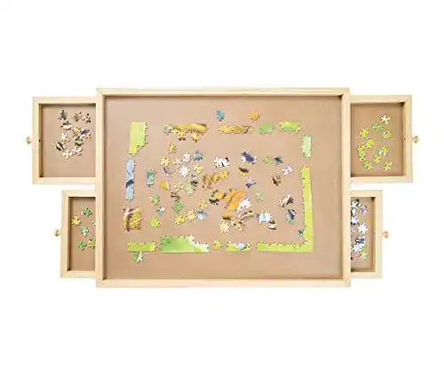 Puzzlebrett Mediashop Puzzletisch für bis zu 500 Teile mit 4 Schubladen