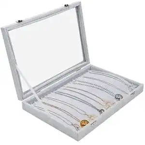 Schmuckkästchen Belle Vous mit 20 Haken und Glasdeckel zur Aufbewahrung