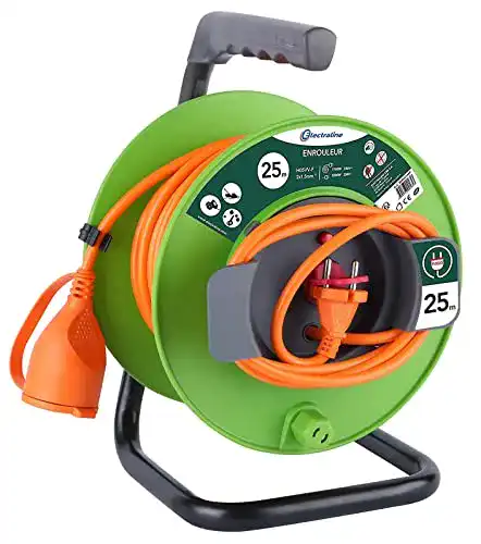 Kabeltrommel für den Außenbereich von Electraline für Gartenanwendungen