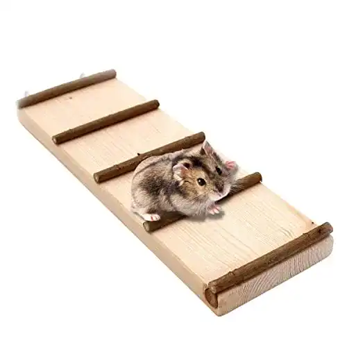 Hühnerleiter Nagergaleria Hamsterleiter aus Naturholz für Kleintiere