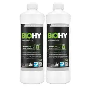 Scheuermilch BiOHY 2 x 1 Liter zur Entfernung von hartnäckigem Schmutz