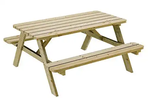 Bierzeltgarnitur Platan Room aus Holz für Picknick und Garten