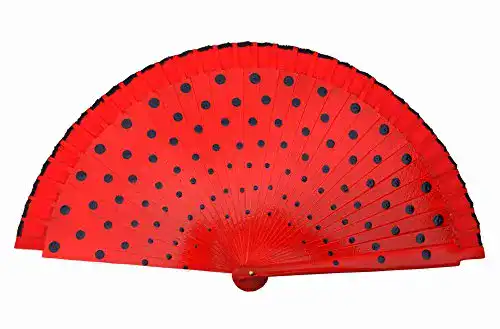 Fächer La Señorita Flamenco aus Holz für Tanz und Handgebrauch