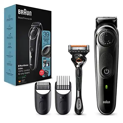 Braun Barttrimmer 5 – Trimmer für Herren mit 39 Längeneinstellungen