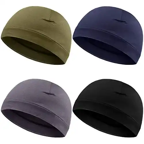 Schlafmützen Set für Herren – 4er Pack Baumwoll Schädelkappen