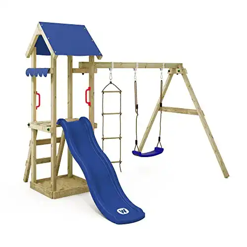 Klettergerüst Wickey Spielturm TinyCabin mit Schaukel und Rutsche