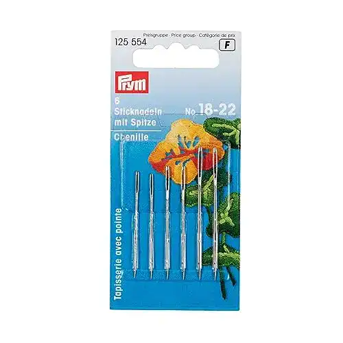 Sticknadel Prym mit Spitze ST 18-22 in Silber und Gold