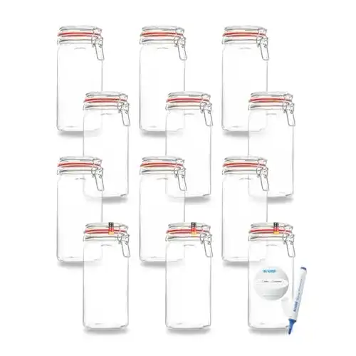 Vorratsgläser Set von Flaschenbauer, 12-teilig, 1550ml