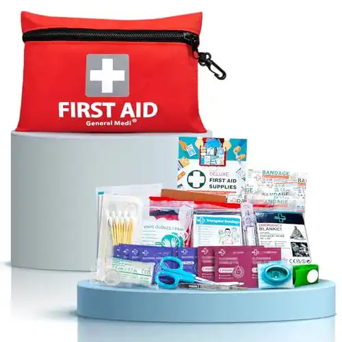 Erste Hilfe Set Wandern General Medi 92-teilig für Outdoor und Reisen