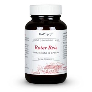 Rote Reis Kapseln mit Monacolin-K von BioProphyl, 100 pflanzliche Kapseln