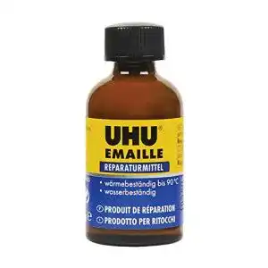 Emaille Reparatur-Set UHU Emaille mit Flasche und Infokarte