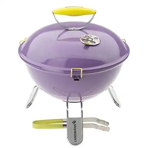 Kugelgrill 57 cm von Landmann in Violett Piccolino Holzkohlegrill