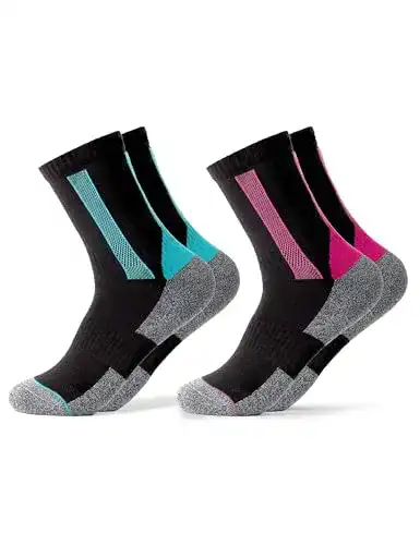 Wandersocken für Damen im 2er Pack – Modell Gerlinde in Blau-Rose