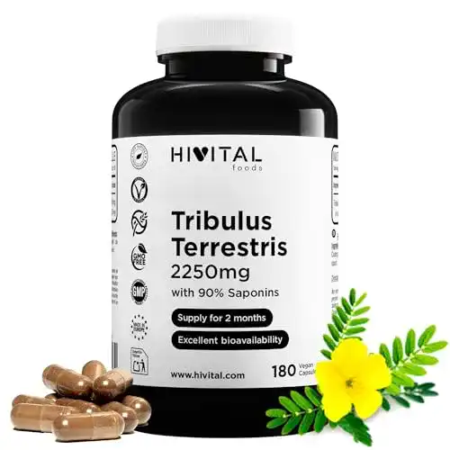 Tribulus Terrestris Kapseln Hivital Foods 2250 mg 180 vegane Kapseln