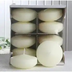 Schwimmkerzen Candlecorner XL mit 8 Stunden Brenndauer, 8er-Pack, elfenbein