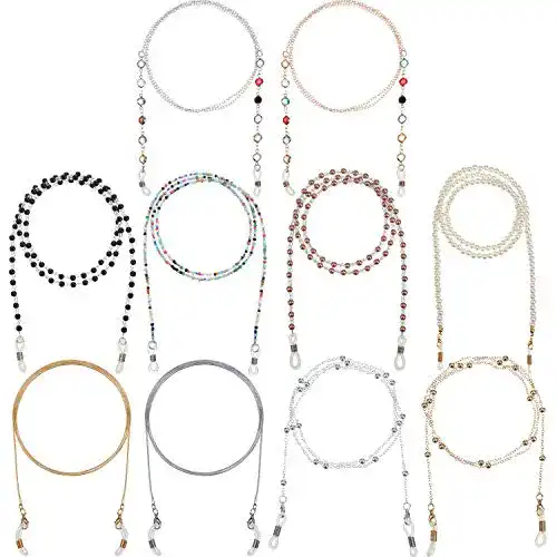 Brillenkette Frienda 10 Stück mit Perlen für Brillen und Sonnenbrillen