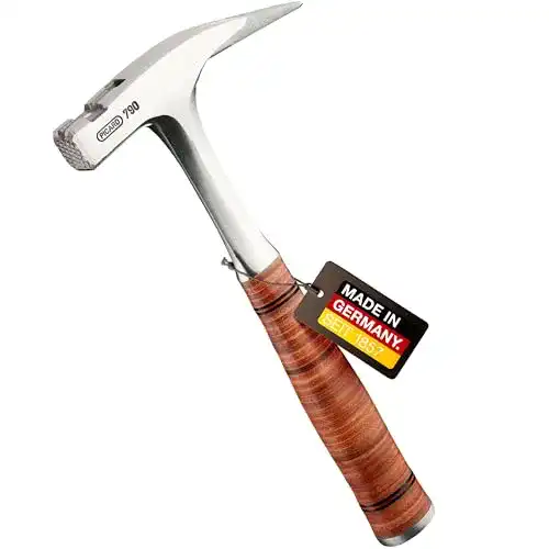 Latthammer Picard Typ 790 Ganzstahl mit Ledergriff, geraute Bahn