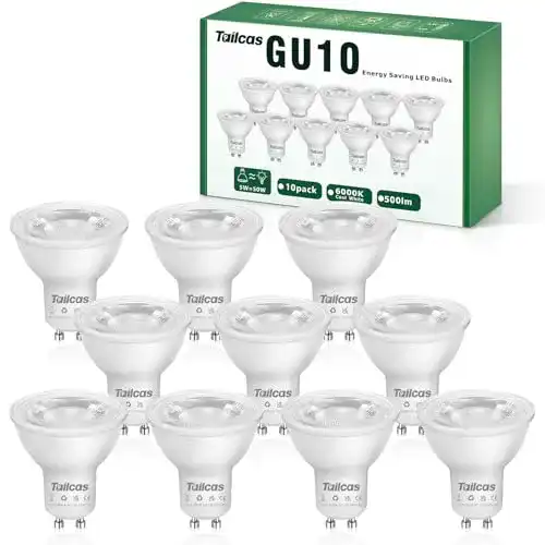 Tailcas GU10 LED Lampe 7W Kaltweiß 6000K für verschiedene Anwendungen