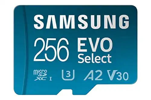Samsung EVO Select 256GB SDXC microSD-Karte mit SD-Adapter