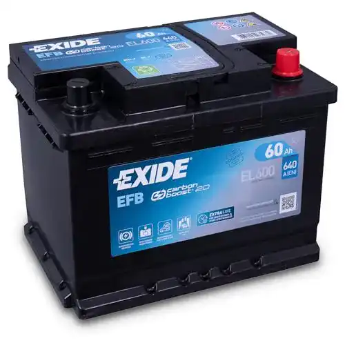 EFB Autobatterie Exide EL600, 12 V, 60 Ah, 640 CCA