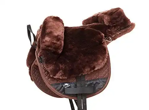 Fellsattel Engel Reitsport Lammfell R2 Mocca Braun Englisch