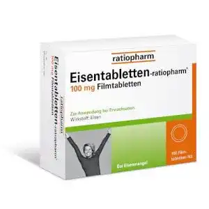 Eisentabletten Ratiopharm 100 mg Filmtabletten 100 Stück