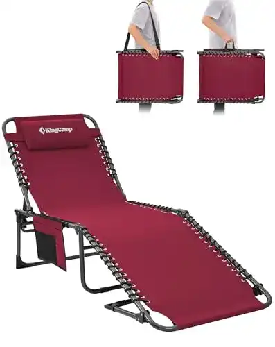 Campingliege KingCamp Single – Klappbett für Garten und Outdoor