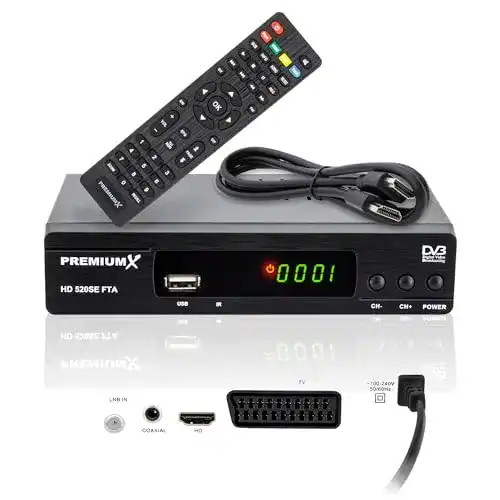 4K Sat-Receiver PremiumX Satelliten-Receiver HD 520SE-B FTA
