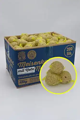 Meisenknödel Futterbauer 200×90 g (18 kg) mit Netz für Vogelfütterung