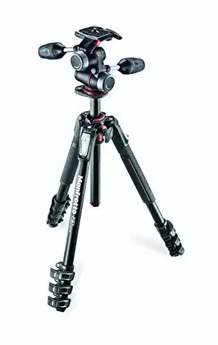 Manfrotto MK190XPRO4-3W Aluminium-Stativ Kit mit 3-Wege-Neiger