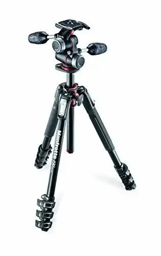 Manfrotto MK190XPRO4-3W Aluminium-Stativ Kit mit 3-Wege-Neiger