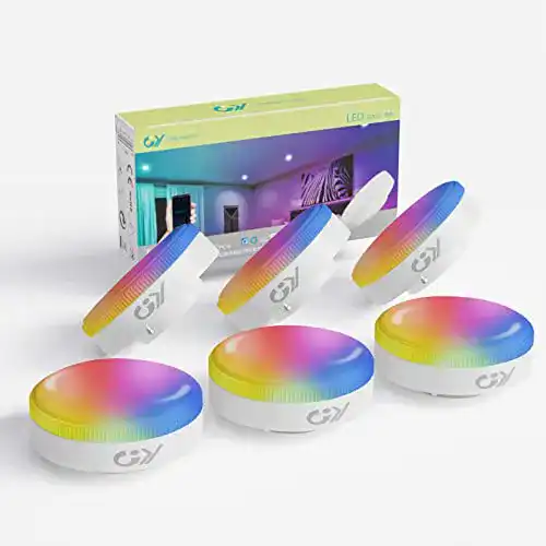 GX53 LED Lampe mit Alexa und WLAN Steuerung, 8W, Dimmbar, 6 Stück