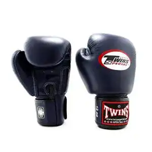 Twins Boxhandschuhe aus Leder in Blau für Muay Thai und MMA