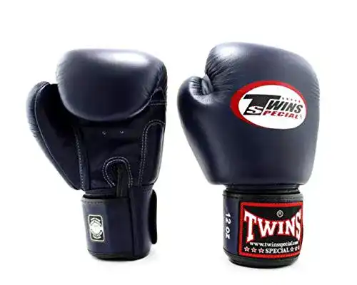 Twins Boxhandschuhe aus Leder in Blau für Muay Thai und MMA