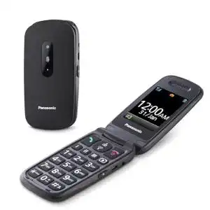 Panasonic KX-TU446EXB Klapphandy für Senioren mit SOS-Funktion