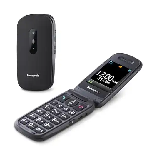 Panasonic KX-TU446EXB Klapphandy für Senioren mit SOS-Funktion