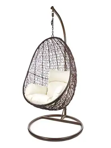 Hängesessel Rattan Kideo Komplettset mit Gestell