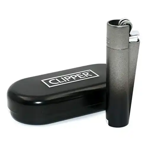Clipper Feuerzeug Metall mit Farbverlauf in Schwarz