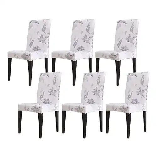 Stuhlhusse Vivi Idee 6er Set in Weiß mit elastischen Bezug