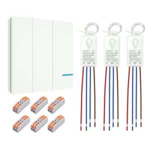 Thinkbee 230V Funk Lichtschalter Set für kabellose Steuerung von Licht