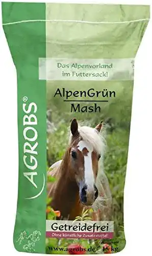 Agrobs Alpengrün Mash für Pferde, 1 x 15000 g Packung